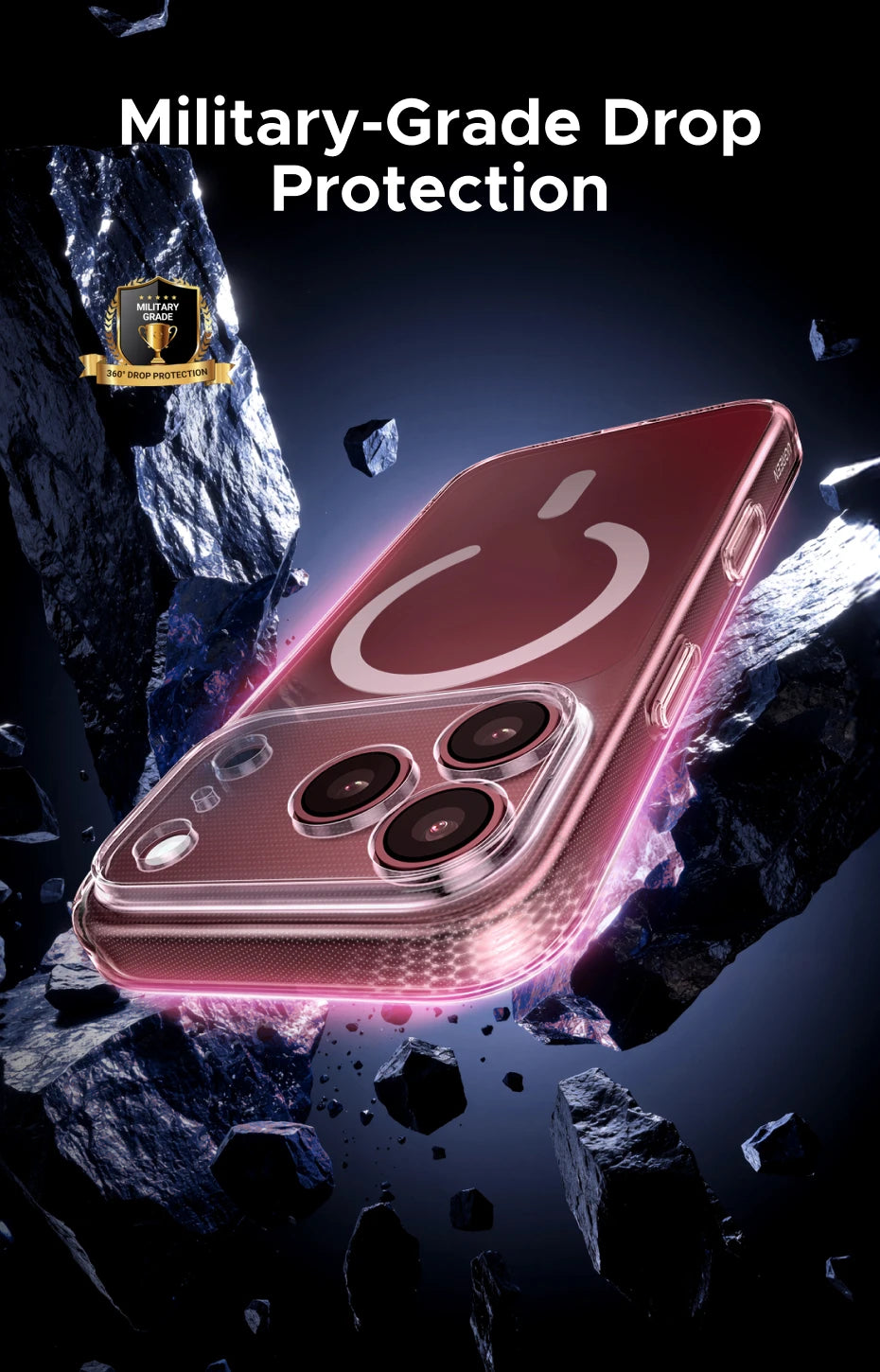 UGREEN Magnetic Case & Glass Screen Protector Bundle for iPhone 18, 17, 16, 15, 14 & 13 Pro Max