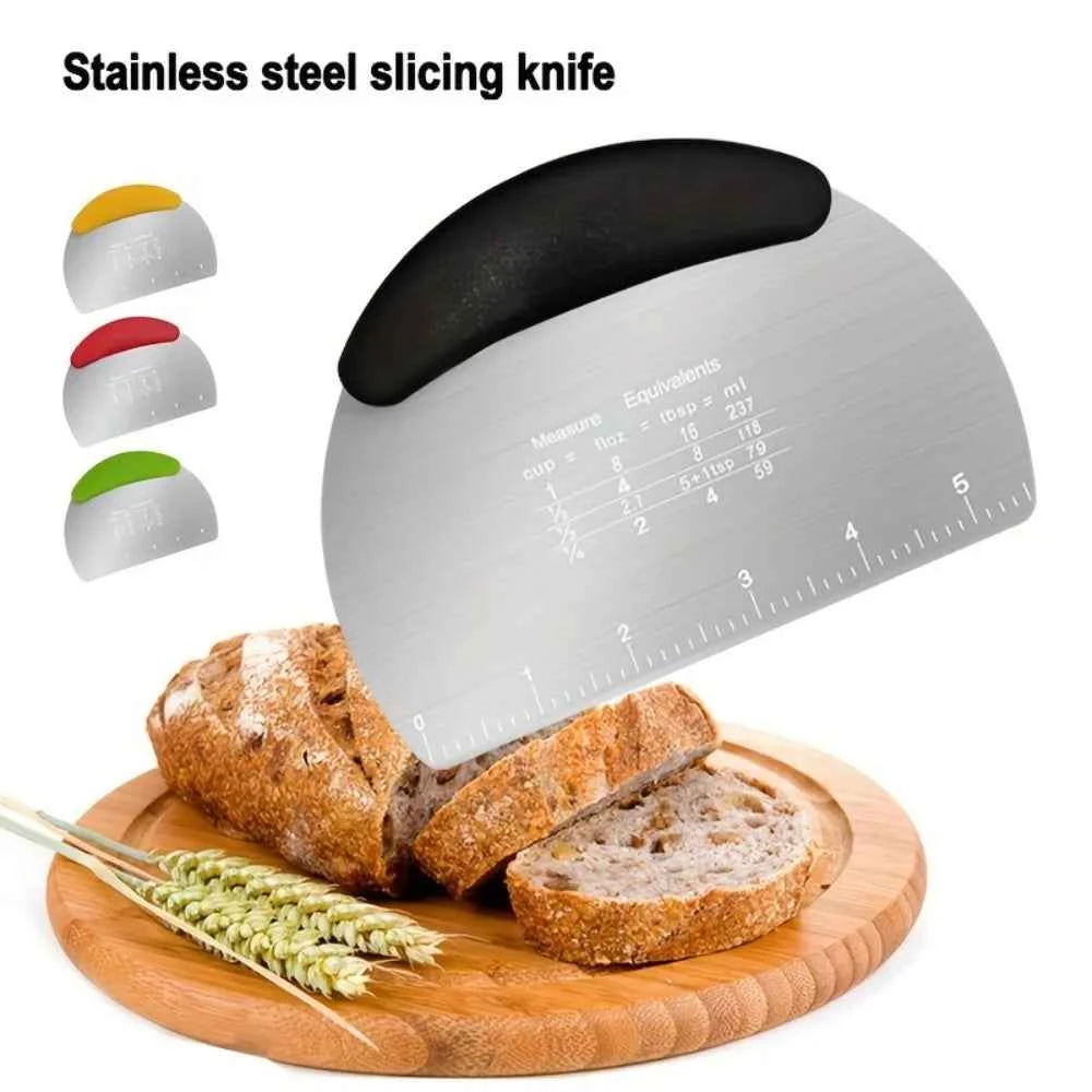 Stainless Steel Dough Scraper Cutter, Pastry Food Chopper Tool for Baking Bread Dough, Kitchen Utensil