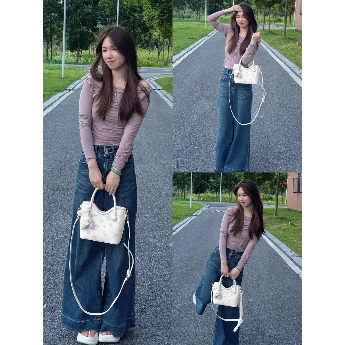 FOXER Women's Handbag PU Leather Cute Bucket Bag New Design Small Size Crossbody Bag Best Gift for Girlfriend Lover