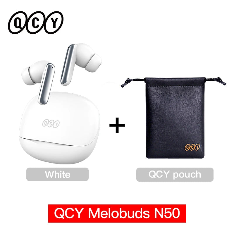 QCY Melobuds N50 ANC Earphones with 6 Mics, AI Call Noise Cancellation, Bluetooth 5.4, and Dual Connection - ShopHub