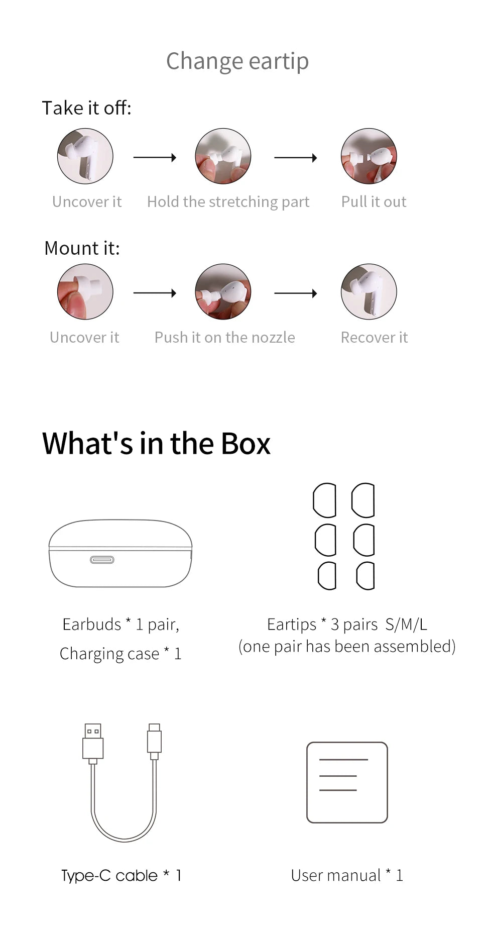 QCY HT05 ANC Wireless Earbuds - TWS Bluetooth 5.2 with 40dB Active Noise Cancellation and In-Ear Mics - ShopHub