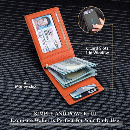 Rfid Credit Card Holder Men Wallets Money Clip Luxury Slim Thin Mini Wallet Male Small Short Purse Minimalist Billfold Vallet