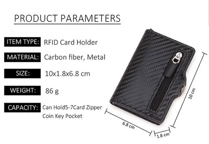 Carbon Fiber Rfid Blocking ID Credit Card Holders