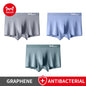 MiiOW Men's Modal Underwear - 3Pcs Graphene Antibacterial Boxer with Seamless Cuffs - ShopHub
