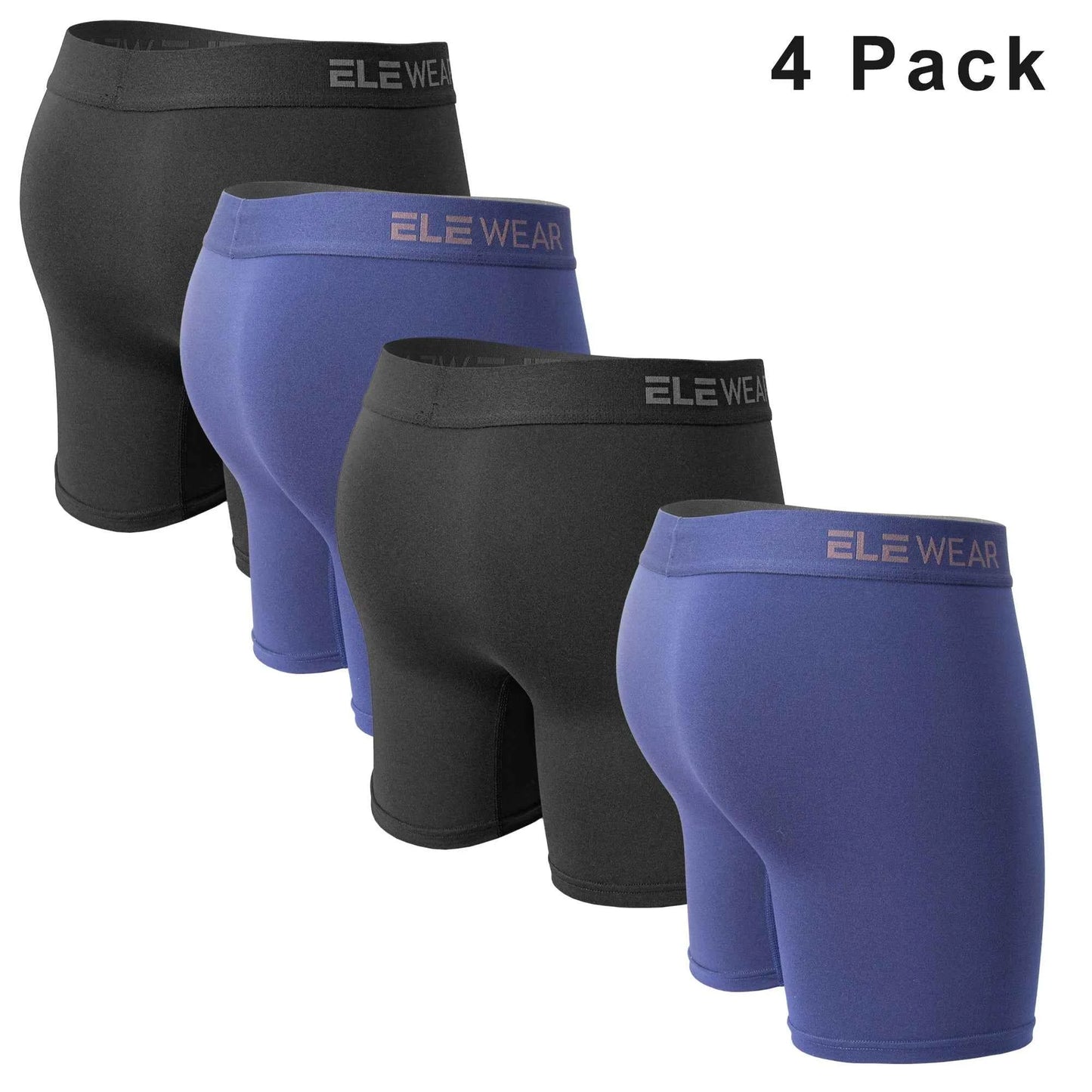 4 Pack Breathable Men's Boxershorts with Opening - Plus Size