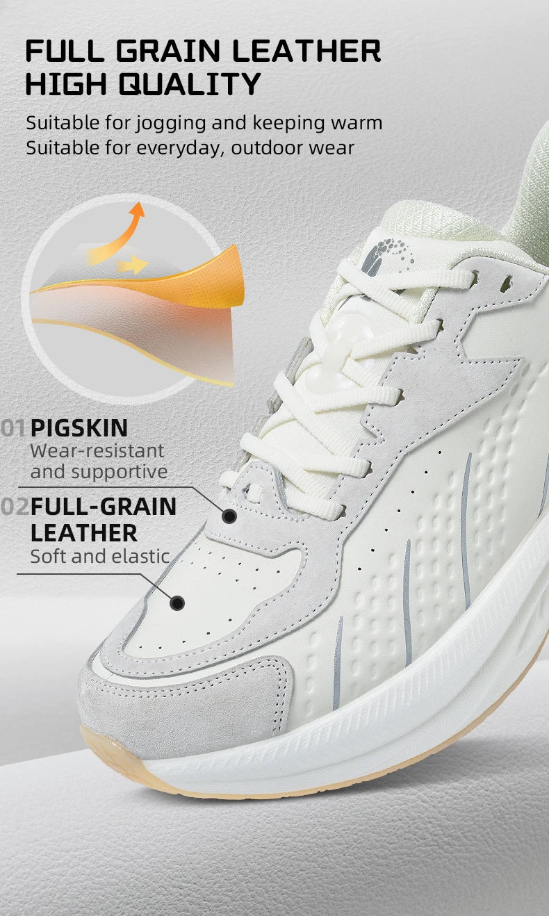 ONEMIX Black Leather Training Running Shoes