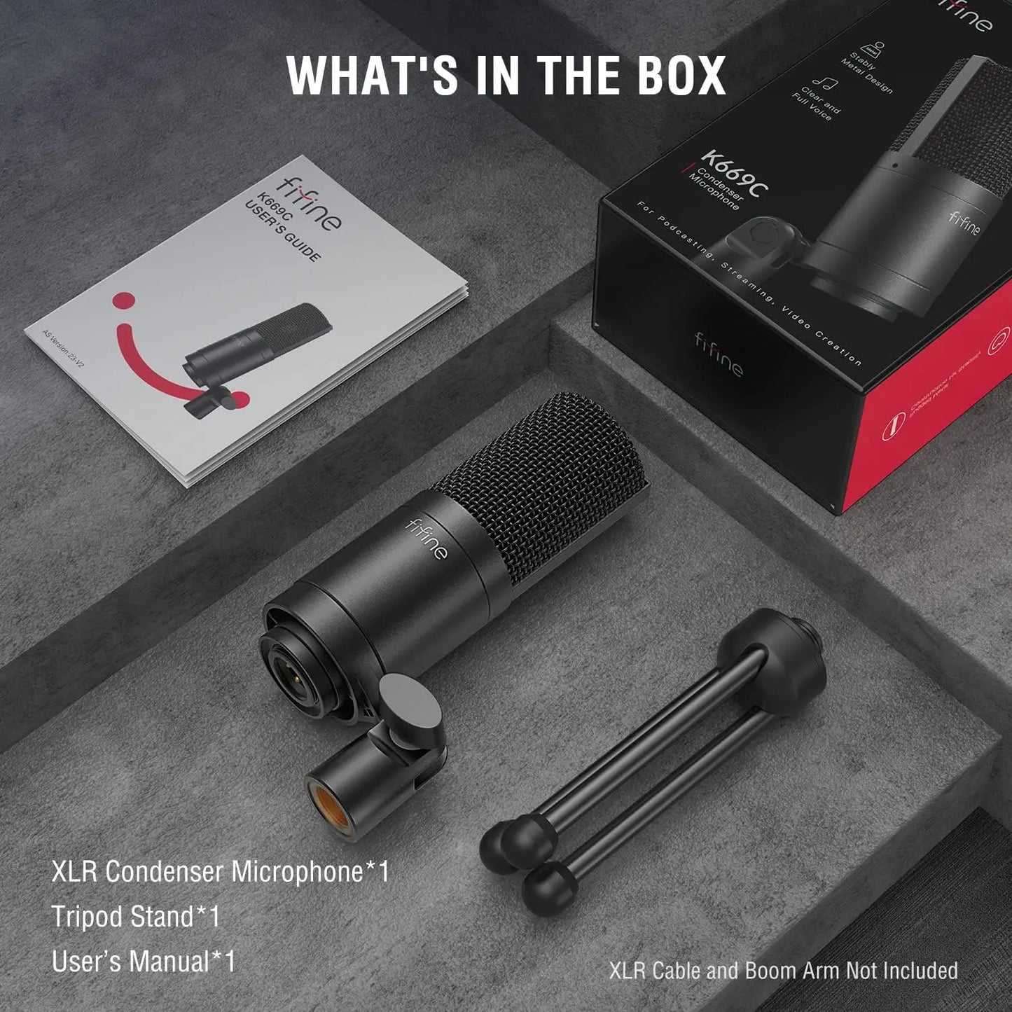 FIFINE XLR Condenser Microphone: Elevate Your Podcast, Streaming, and Vocal Recording