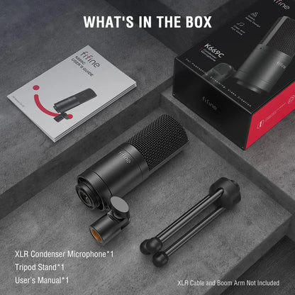 FIFINE XLR Condenser Microphone: Elevate Your Podcast, Streaming, and Vocal Recording