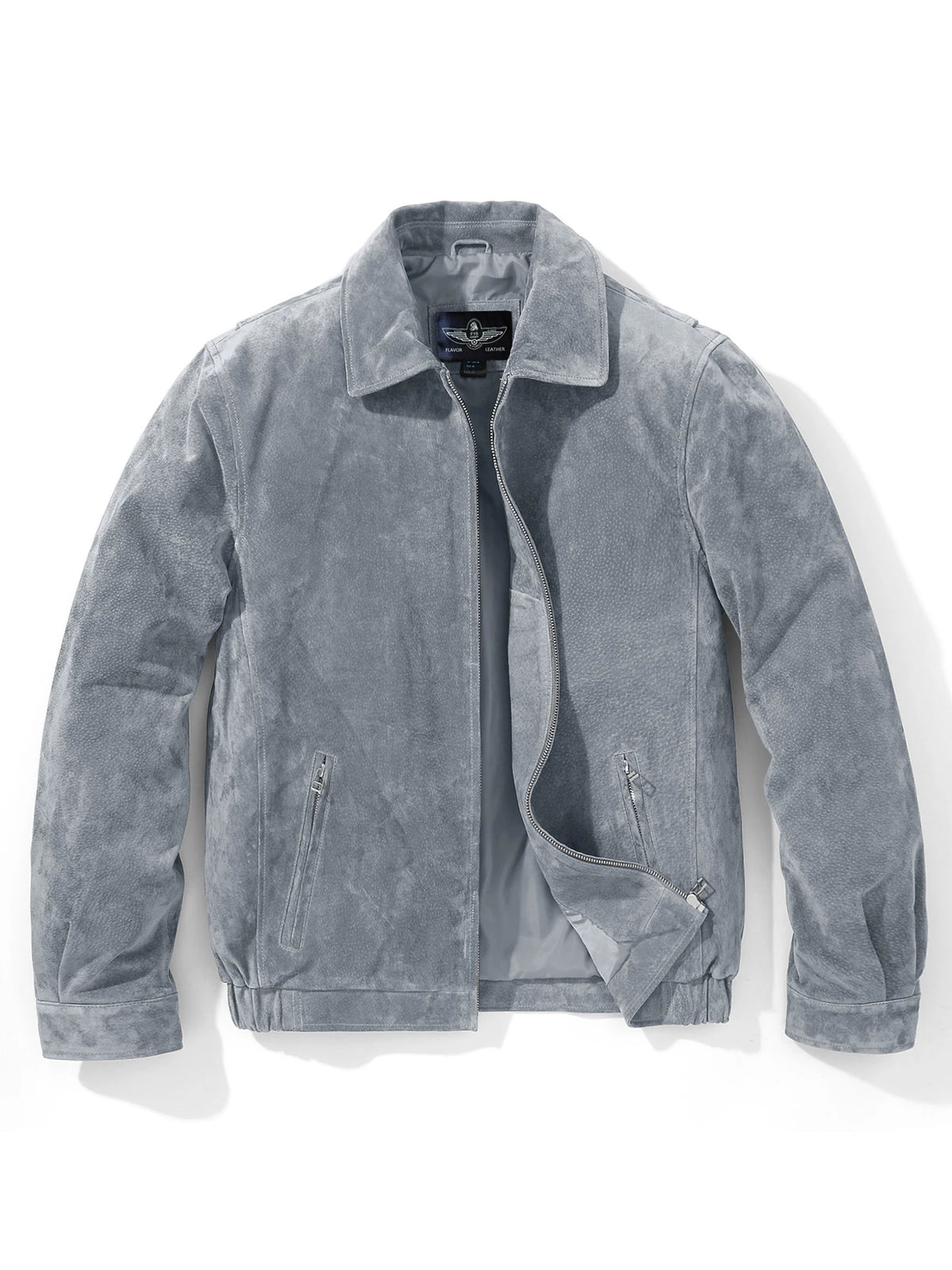 FLAVOR Men's Relaxed-Fit Pigskin Leather Bomber Jacket