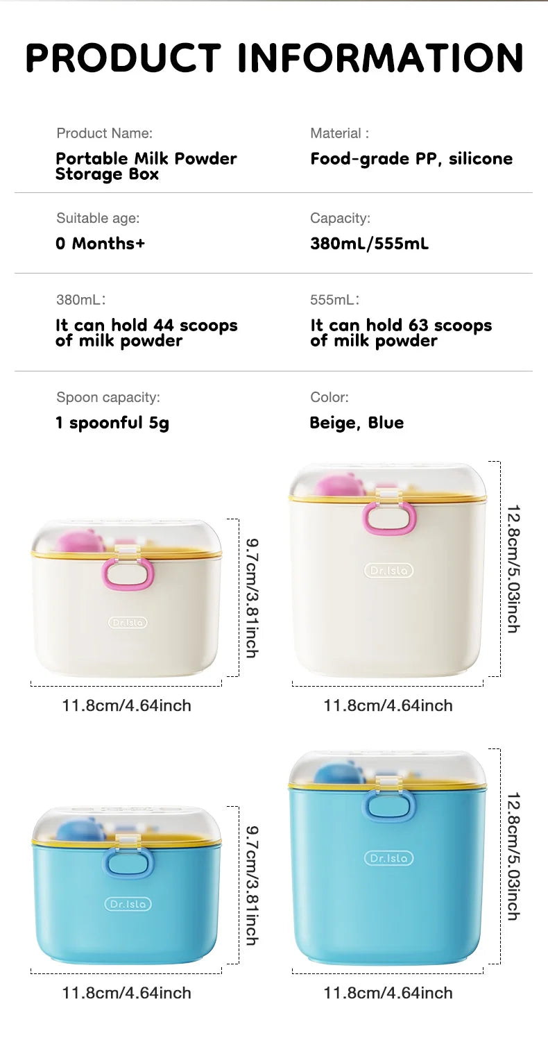 Dr.Isla Portable Milk Powder Storage Container