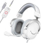 FIFINE USB Gaming Headset with 7.1 Surround Sound/3.5mm Jack/Microphone,Over-Ear Wired Headphone for PC PS4/5 Xbox Ampligame H9W