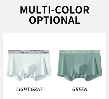 MiiOW Ice Silk Men Underwear - 3Pcs Ultra-thin Breathable Antibacterial Boxer Shorts - ShopHub