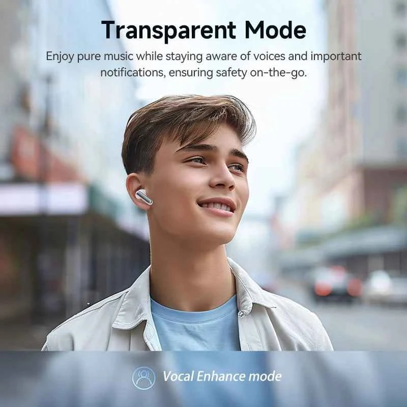 QCY Melobuds N50 ANC Earphones with 6 Mics, AI Call Noise Cancellation, Bluetooth 5.4, and Dual Connection