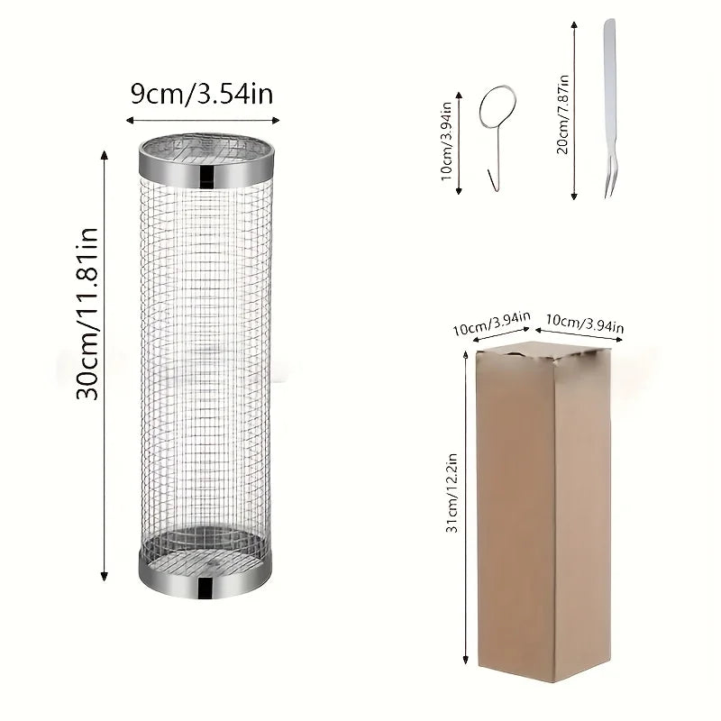 2pc Stainless Steel Grill Basket Set - ShopHub