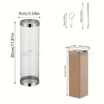 2pc Stainless Steel Grill Basket Set - ShopHub