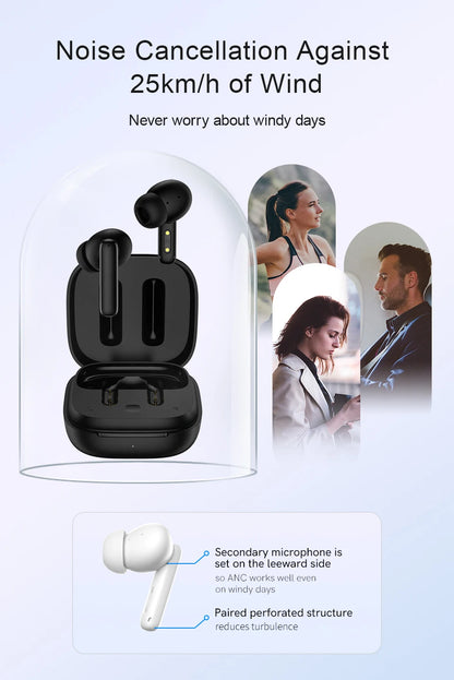 QCY T13 ANC Wireless Earphones Bluetooth 5.3 with 28dB Active Noise Cancellation and 4 Mics ENC for Low Latency TWS Experience - ShopHub