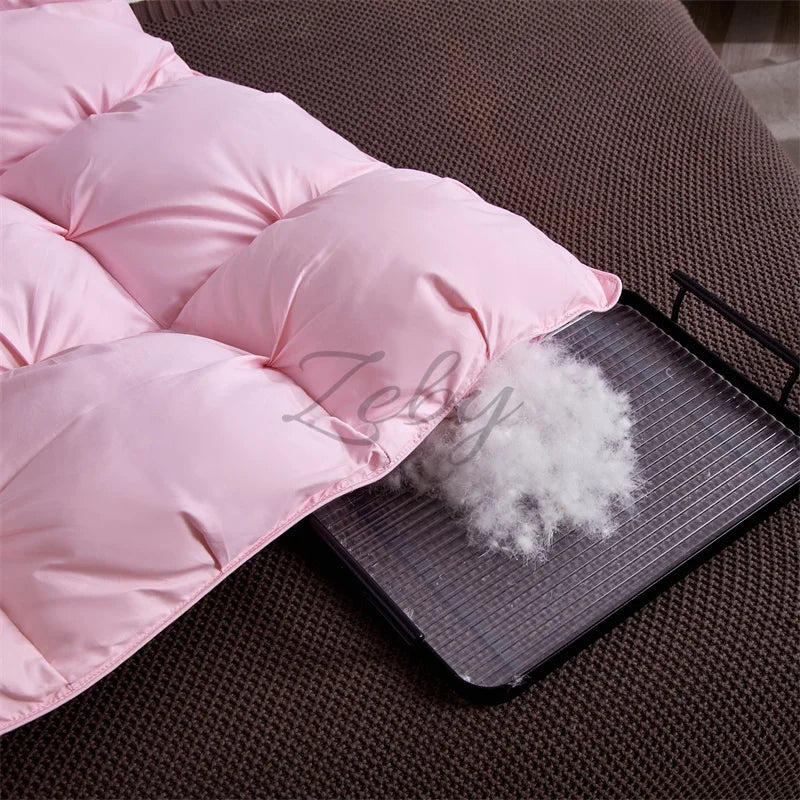 Luxurious White Goose Down Quilt for Ultimate Comfort and Warmth