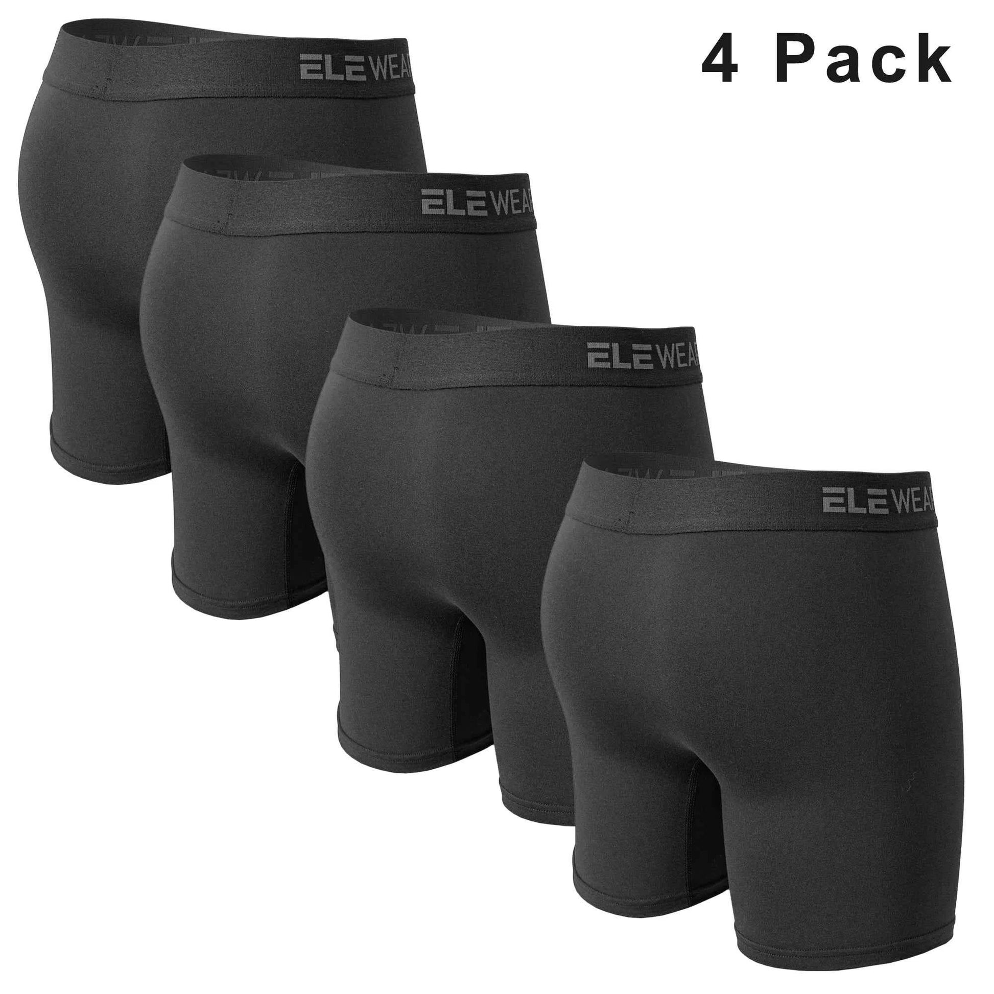 4 Pack Men's Breathable Boxershorts with Opening - Plus Size Fashion Underwear