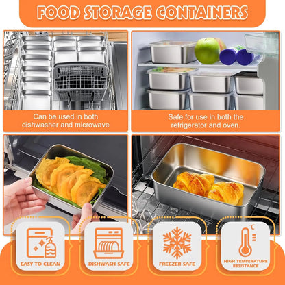 Stainless Steel Food Storage Container with Lid - ShopHub