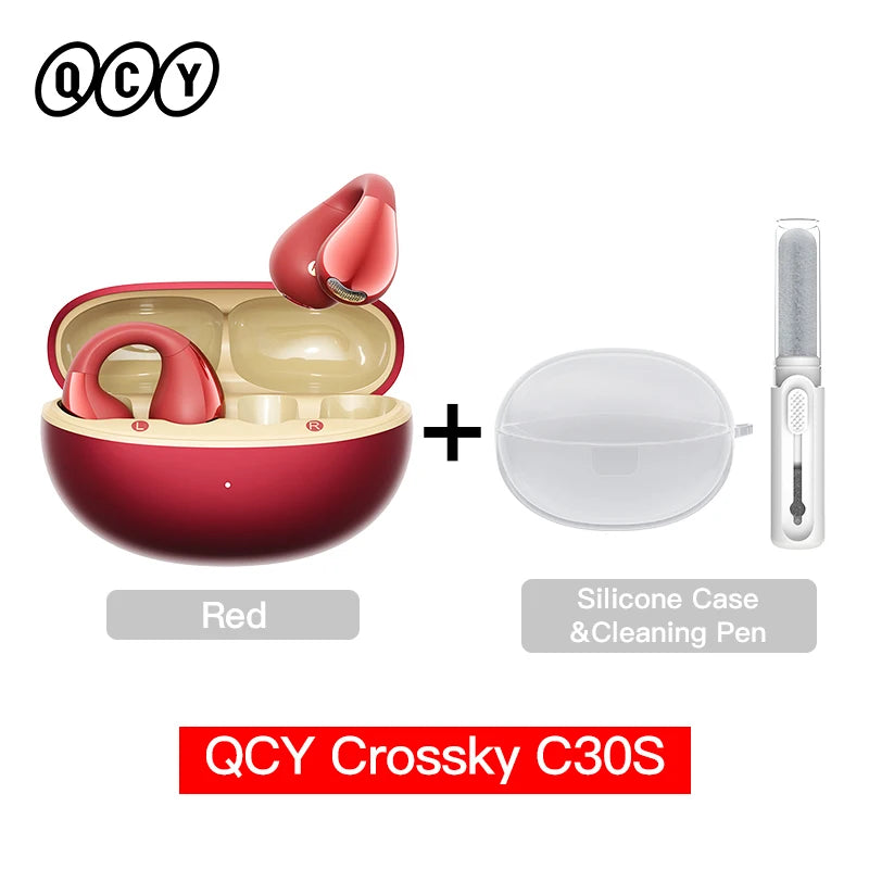 QCY C30S Open Ear Bluetooth Headphones with LDAC Wireless Technology and 40H Playtime - ShopHub