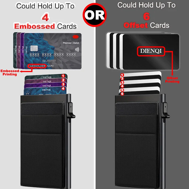 Rfid Credit Card Holder Men Thin Slim Mini Minimalist Wallets Luxury Metal Bank ID Cardholer Case Wallet for Men Carteras Choice
