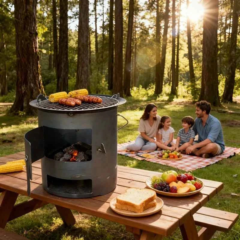 Portable Outdoor Fire Pit Stove, Kitchen Tools, Kitchen Items & Accessories, for Heating, BBQ, Picnic, Camping, Non-food Contact