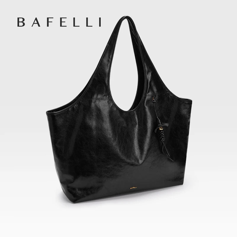 BAFELLI Soft Leather Large Capacity Work Tote Bag