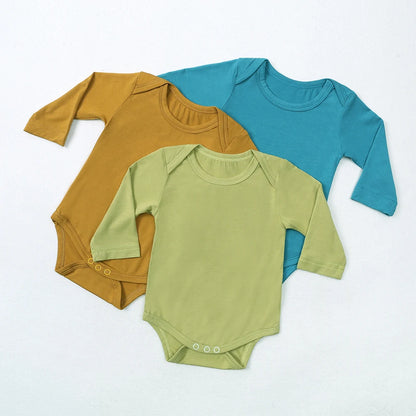 Kids Tales Little Calm Bamboo-Blend Long-Sleeve Baby Romper