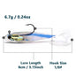 Habicare soft fishing lures with lead head jigs in various colors for bass and trout fishing, shown in multiple quantities.