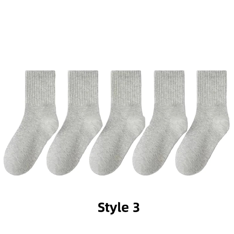 Cotton Sport Socks – 5 Pairs (Ages 3–13) (5 colours available) Habicare