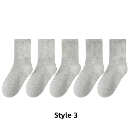 Cotton Sport Socks – 5 Pairs (Ages 3–13) (5 colours available) Habicare