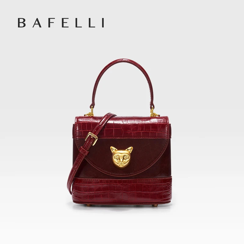 BAFELLI Crocodile-Grain Leather Bucket Bag