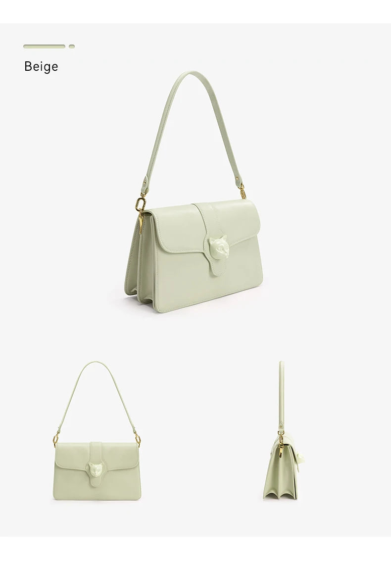 BAFELLI Full-Leather Square Shoulder Bag
