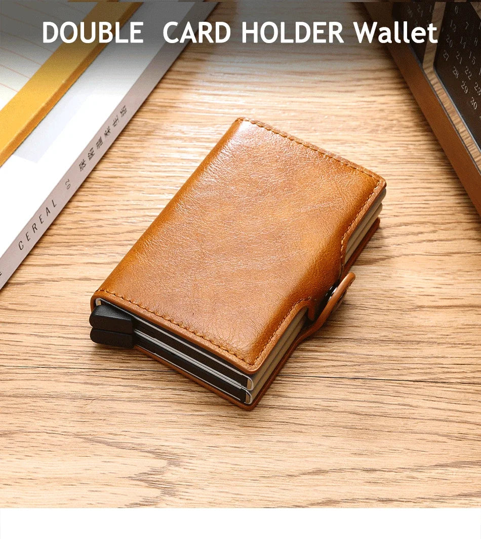 Anti Rfid Carbon Fiber Credit Card Holder Mens 14 Bank Cardholder Case Wallet Metal Minimalist Wallet Money Bag Male Purses