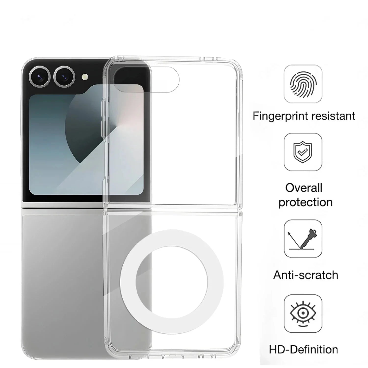 Transparent Magsafe Case for the Samsung Galaxy Z Flip7 (2 types of variant available) Habicare