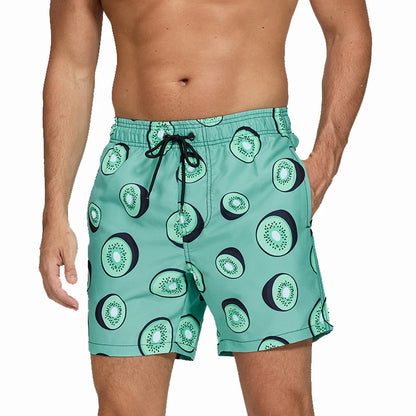 Men's polyester boardshorts from ShopHub NZ featuring quick-dry fabric, breathable mesh liner, ideal for gym and beach activities.