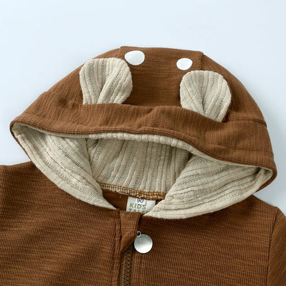 Kids Tales Little Wanderer Cotton-Blend Hooded Baby Romper