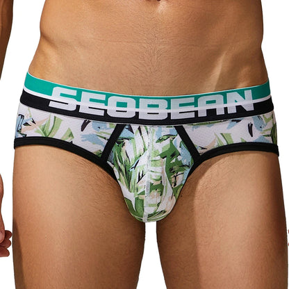 SEOBEAN Men's Printed Briefs Comfortable Breathable Underwear - ShopHub