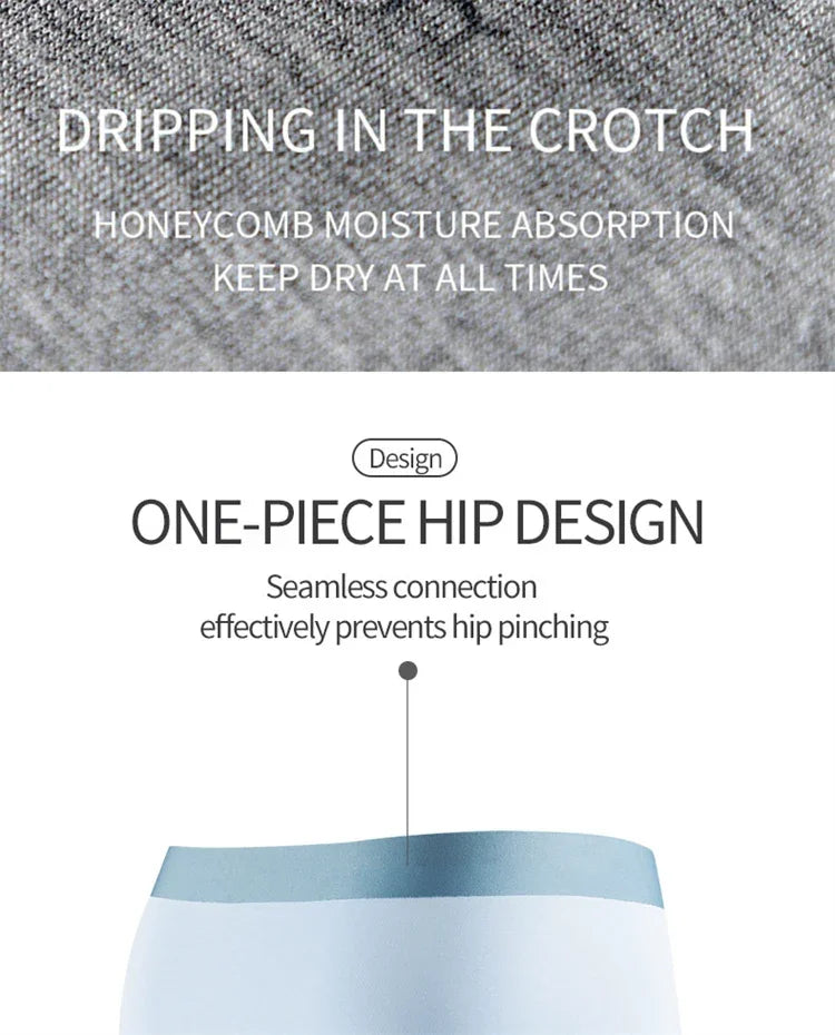 MiiOW Sexy Cotton Men Underpants - 4Pcs Graphene Antibacterial Breathable Boxer Briefs - ShopHub