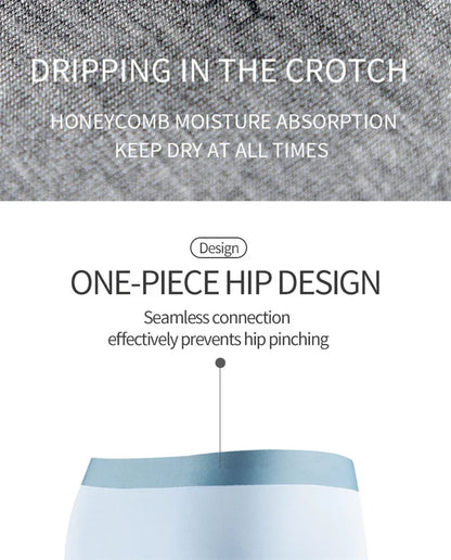 MiiOW Sexy Cotton Men Underpants - 4Pcs Graphene Antibacterial Breathable Boxer Briefs - ShopHub