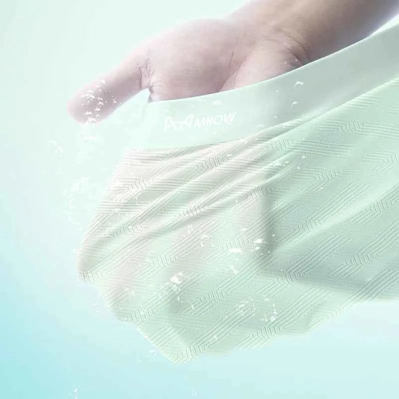 MiiOW 3Pcs Silky Ice Silk Men Underwear Boxers Antibacterial Mint Crotch Men's Panties Seamless Breathable Man Underpants Trunks