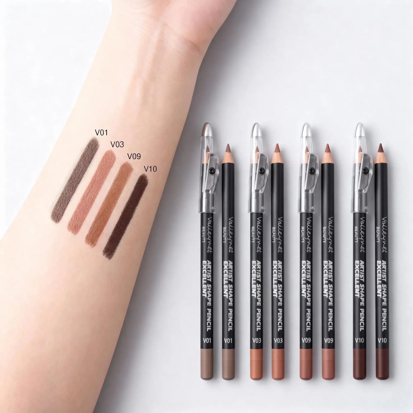 4 Piece Brown Shades Lip Liner Set