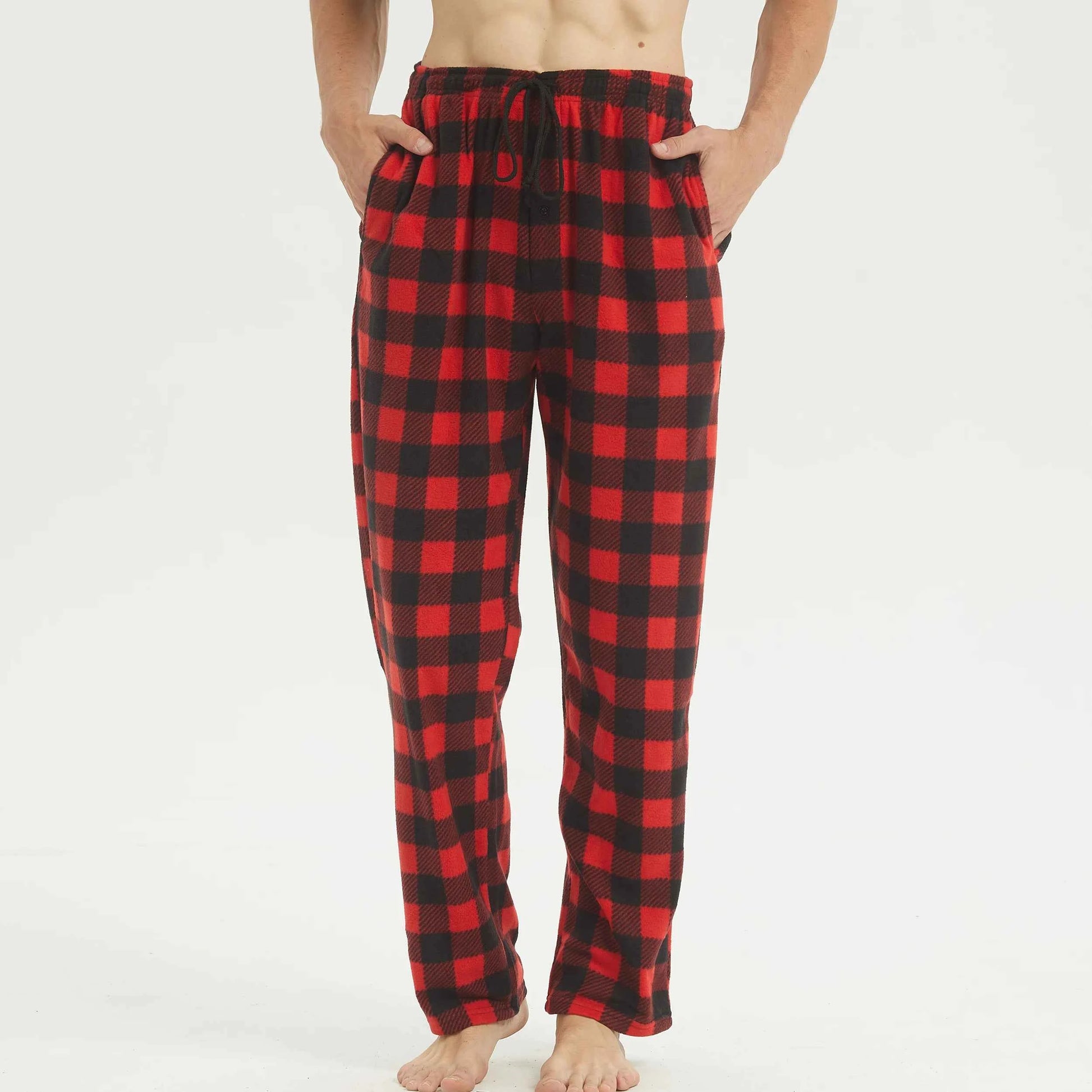 Men's Fleece Pajama Pants - Soft, Warm, and Stylish Sleep Bottoms with Pockets