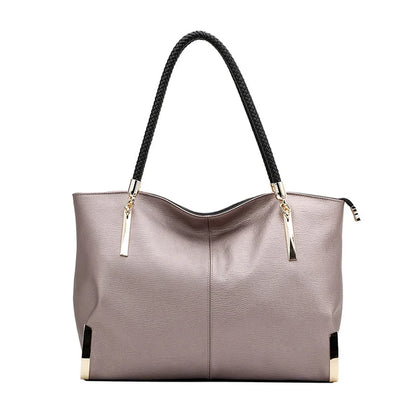 FOXER Genuine Leather Lady's Handbag Elegant Luxury Design Women Shoulder Bag Large Capacity Tote Bag Best Gift for Mom,Wife