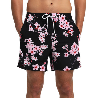 Men's breathable summer boardshorts from ShopHub NZ with quick-dry mesh liner, pockets, suitable for gym and running.