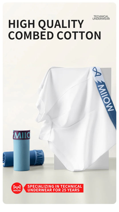MiiOW Men's Cotton Underwear Set - Cozy Boxer Briefs - ShopHub