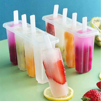 Popsicle Mold Set, DIY Reusable Maker for Yogurt Fruit Snacks, Healthy Homemade Treats for Party