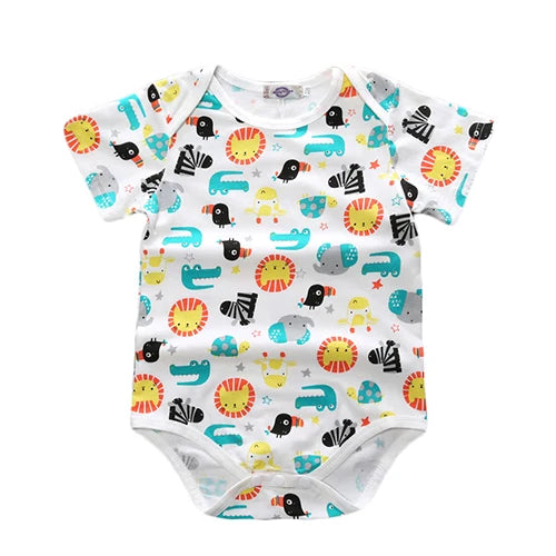 Kids Tales Storytime Cotton-Blend Double-Zip Baby Romper