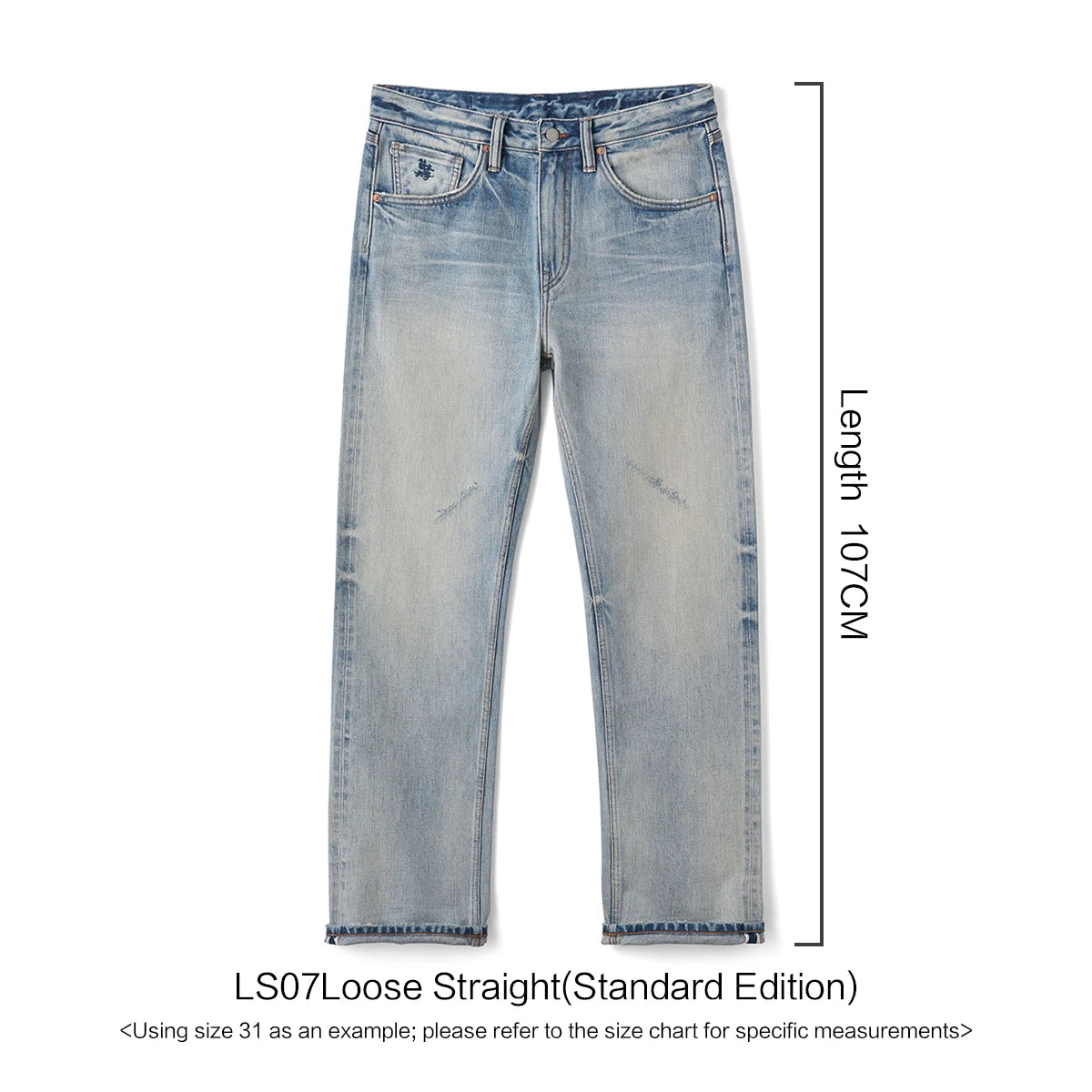 SIMWOOD High Standard Loose Straight 14.3oz Selvedge Denim Jeans