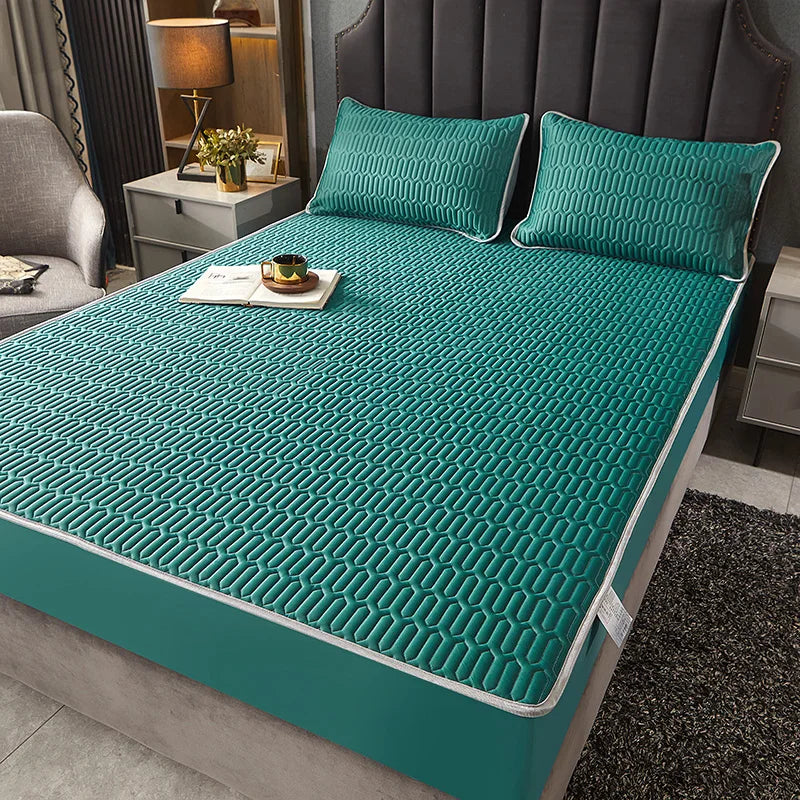Transform Your Sleep with Our Cooling Summer Bed Mat & Pillowcase Set